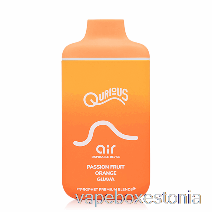 Vape Box Estonia Qurious Air 6000 ühekordne Passionfruit Apelsin Guajaav